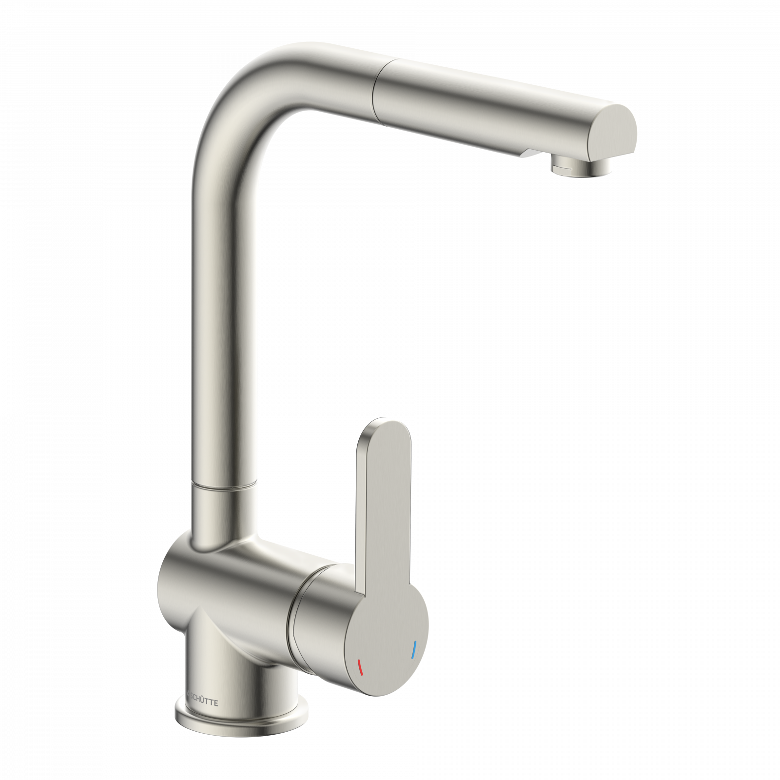 SCHÜTTE Küchenarmatur LONDON, Edelstahloptik, Wasserhahn für die Küche mit herausziehbarer Geschirrbrause, Mischbatterie Küche