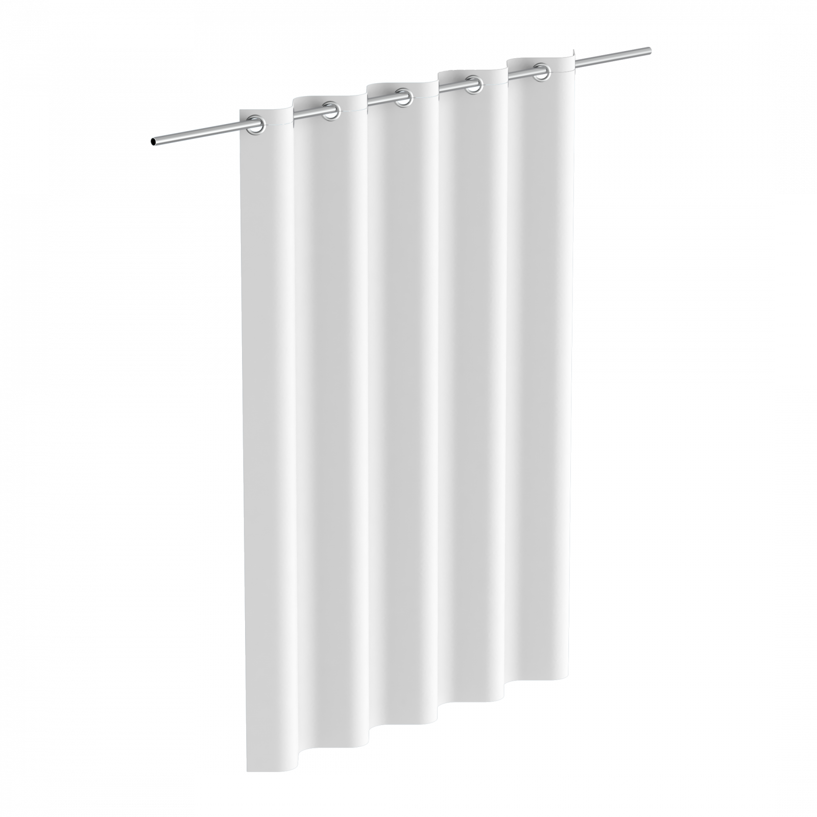 EISL Duschvorhang Textil weiß 180x200 cm für die Badewanne, waschbarer Antischimmel Duschvorhang, Wasserdicht, Badvorhang Blickdicht